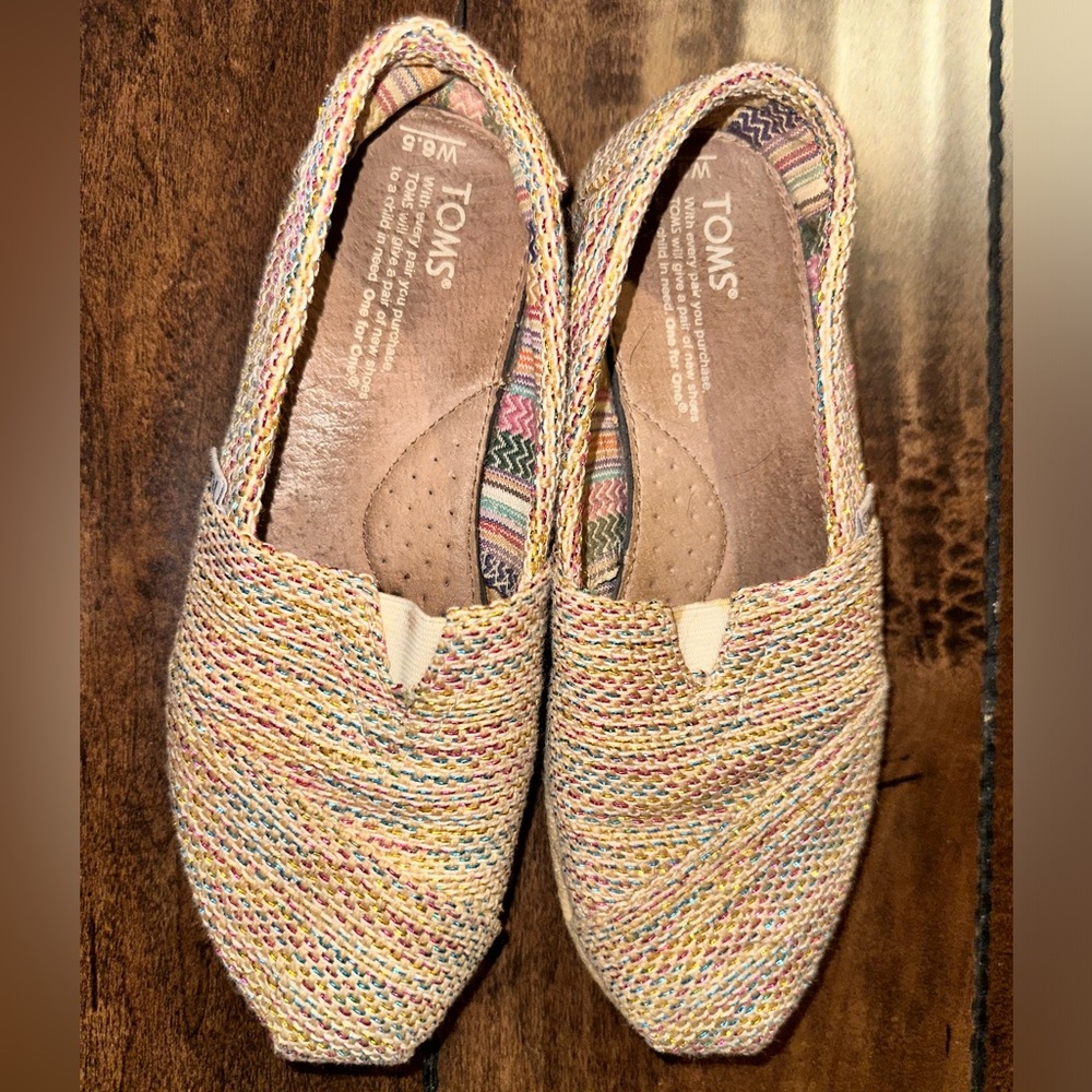 Rainbow Tom’s Slip Ons